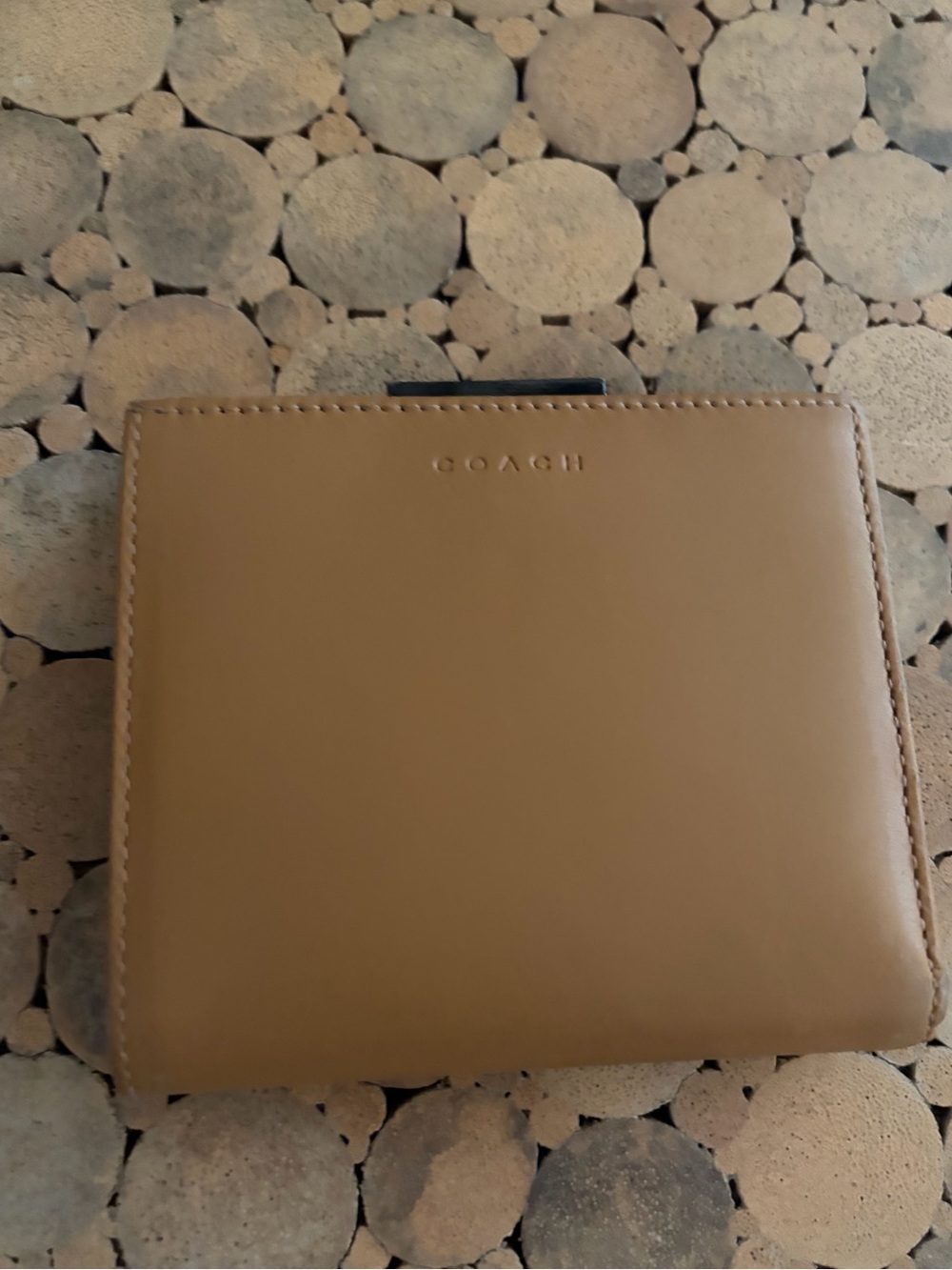 COACH British Tan Wallet Coin Purse Vtg. EUC